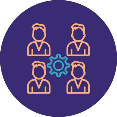 İş insanları simgesinin vektör illüstrasyonu