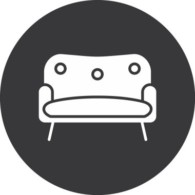 kanepe vektör simgesi modern basit illüstrasyon