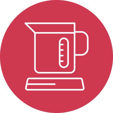 Kahve. Web simgesi basit illüstrasyon