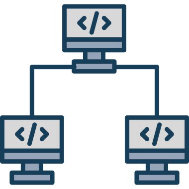 Bilgisayar simgesi. düz tasarım çizimi