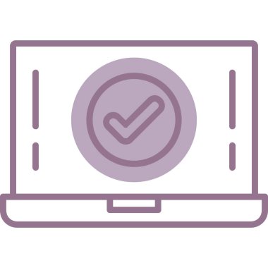 Bilgisayar monitörü. Basit simge