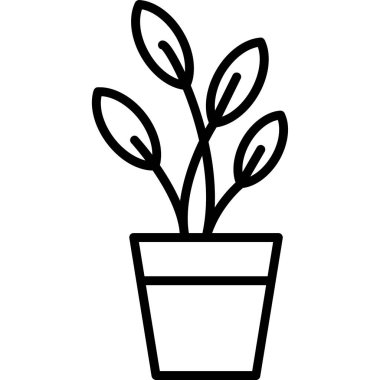 Bitki simgesinin vektör illüstrasyonu