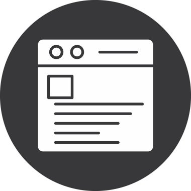 tarayıcı simgesi vektör illüstrasyonu