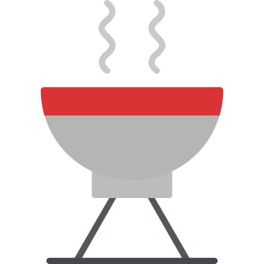 Mutfak ve tencere vektör simgesi pişirme