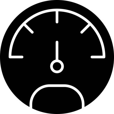 Çizgi biçiminde araç gösterge paneli hız göstergesi simgesi