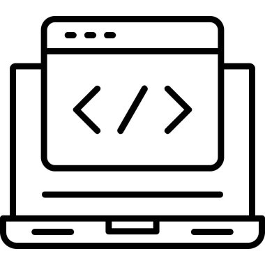 bilgisayar web simgesi, vektör illüstrasyonu