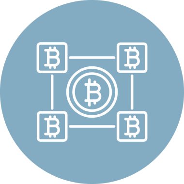 Moda tasarım tarzında bitcoin simgesi. Bozuk para simgesi beyaz arkaplanda izole edildi. Web sitesi, mobil için bitcoin vektör simgesi basit ve modern düz sembol,