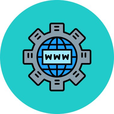 Web tarayıcı simgesi vektör illüstrasyonu