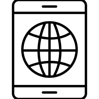 İnternet simgesi vektör illüstrasyonu