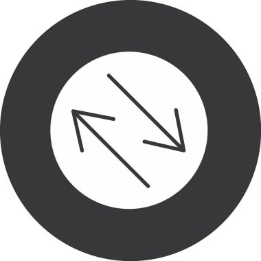 Yön ok ikonu vektör illüstrasyonu