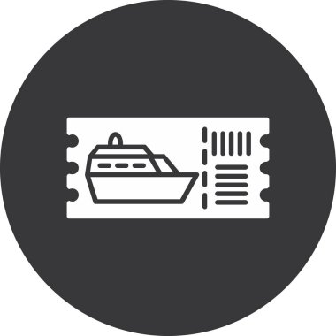 ship with boat icon. vector illustration
