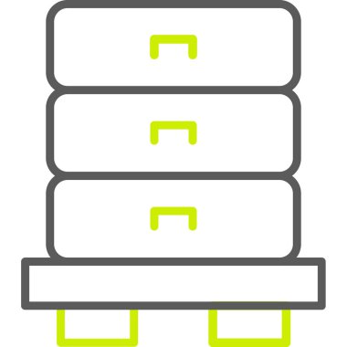 Sunucu simgesi, vektör illüstrasyonu