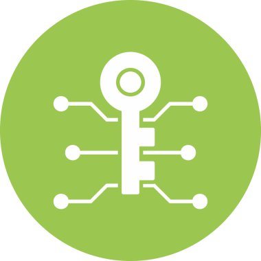 anahtar vektör simgesi. biçim yuvarlak düz sembol, yumuşak renk ve yuvarlak açılar, beyaz arkaplan.