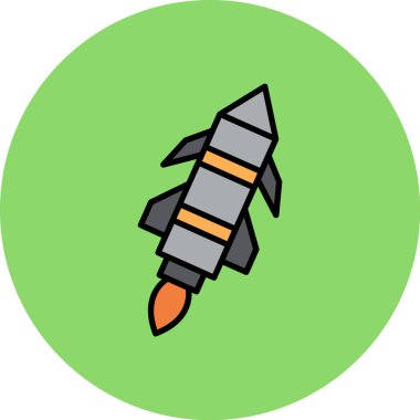 roket simgesi vektör illüstrasyon tasarımı