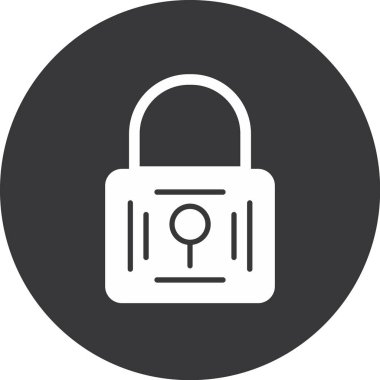 asma kilit vektör simgesi modern basit vektör illüstrasyonu