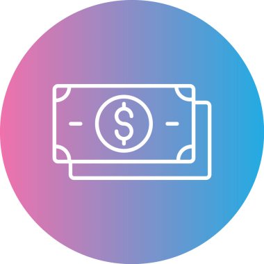 Para simgesinin vektör illüstrasyonu