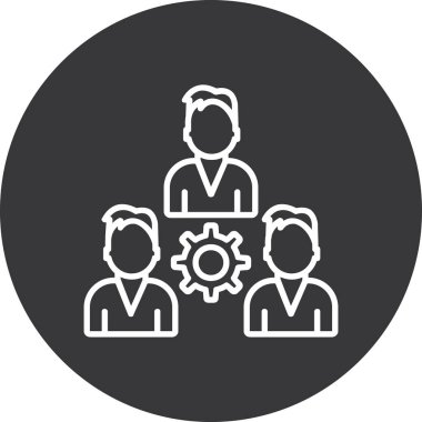 İnsanların vektör illüstrasyonu simgesi, takım çalışması simgesi