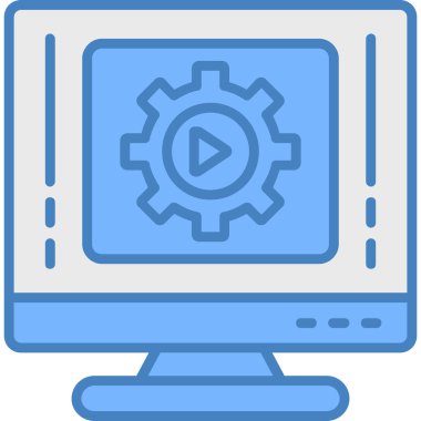 bilgisayar ekranı simgesi, vektör illüstrasyonu