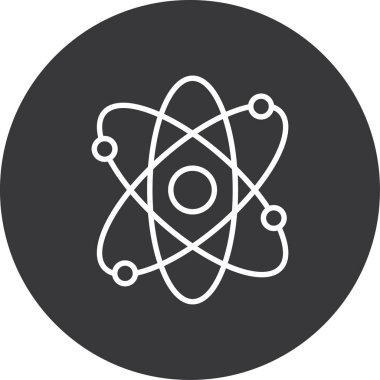 Beyaz arkaplanda atom simgesi vektörü