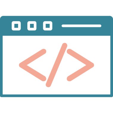 Simge vektör illüstrasyonu programlanıyor