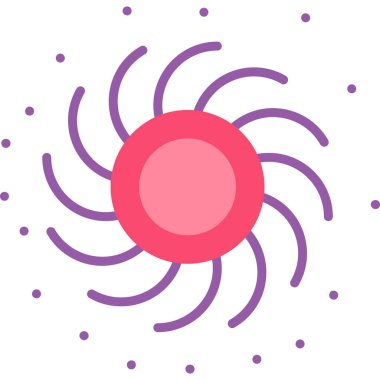 Güneş ve güneş enerjisi işaretinin vektör çizimi