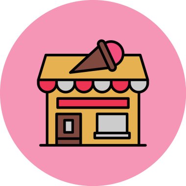 Dükkan. Web simgesi basit illüstrasyon