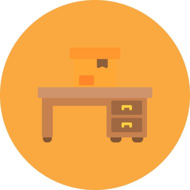 ofis masası vektör simgesi