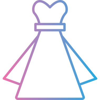 Gelinlik simgesi taslak biçiminde