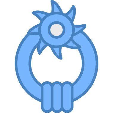 El çizimi karalama biçimi simgesi beyaz arkaplanda izole