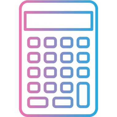 hesap makinesi simgesi vektör illüstrasyonu