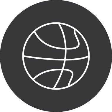 Basketbol. Web simgesi basit illüstrasyon