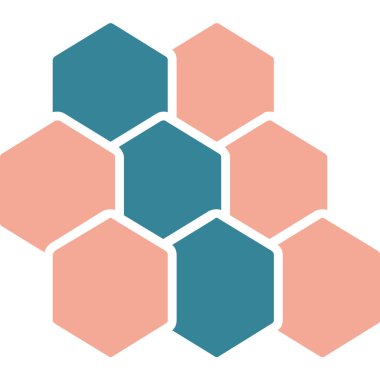 Altıgen simge vektör illüstrasyonu