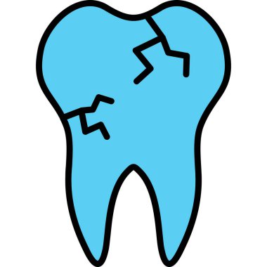 Diş. Web simgesi basit illüstrasyon