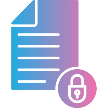 Kilit. Web simgesi basit illüstrasyon