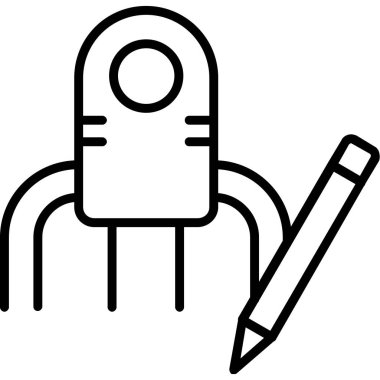 kalem çizim simgesi. özet çizimi