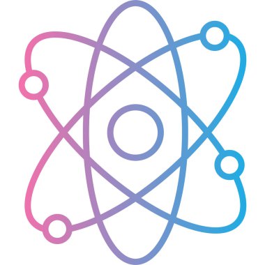 atom. Web simgesi basit illüstrasyon