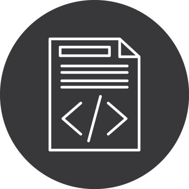 Kodlama vektör simgesi, modern biçim