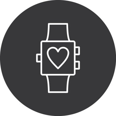 Kalp ikonu vektör illüstrasyonu