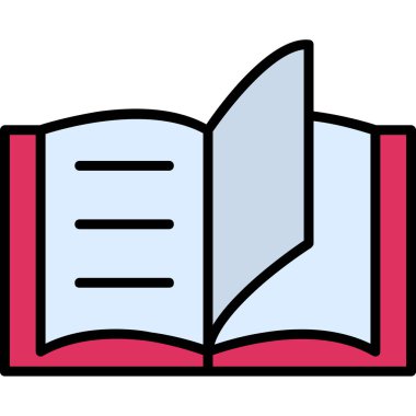 Kitap. Web simgesi basit illüstrasyon