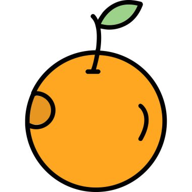 portakal suyu ikonu. Web için meyve vektör simgesinin özet çizimi