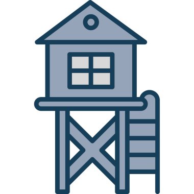 ahır vektör simgesi modern basit illüstrasyon