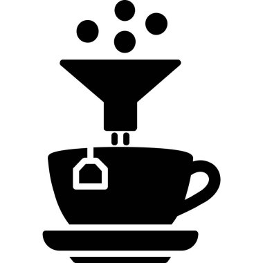 Kahve fincanı simgesi sert bir şekilde içilir