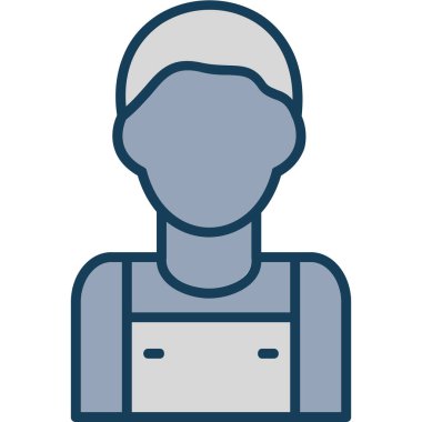 Hemşire hanım. Web simgesi basit illüstrasyon