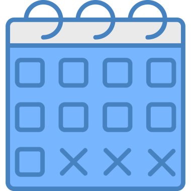 Doldurulmuş takvim tarihi olay simgesi - özet biçimi