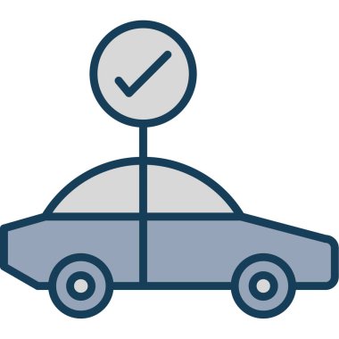 araba denetimi vektör illüstrasyonu