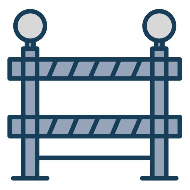 Bariyer renkli vektör simgesi