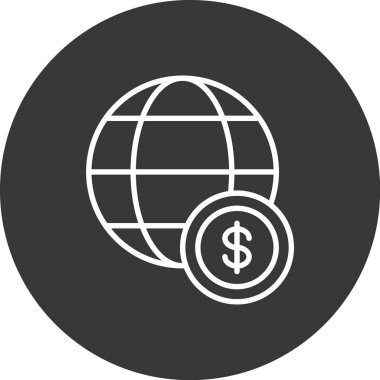 küresel para vektörü sembol tasarımı