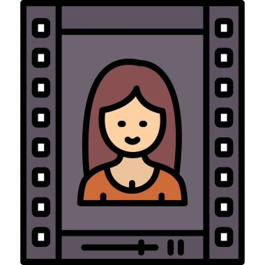 Resim çerçevesi tasarımlı kadın avatarı