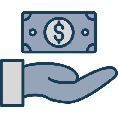 Dolar. Web simgesi basit tasarım