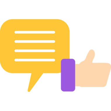 el simgesi vektör illüstrasyon tasarımlı konuşma balonu